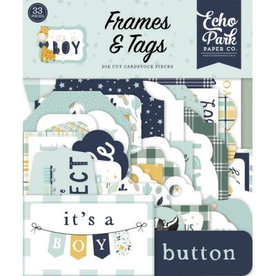 Echo Park It's A Boy Die Cuts - Frames & Tags